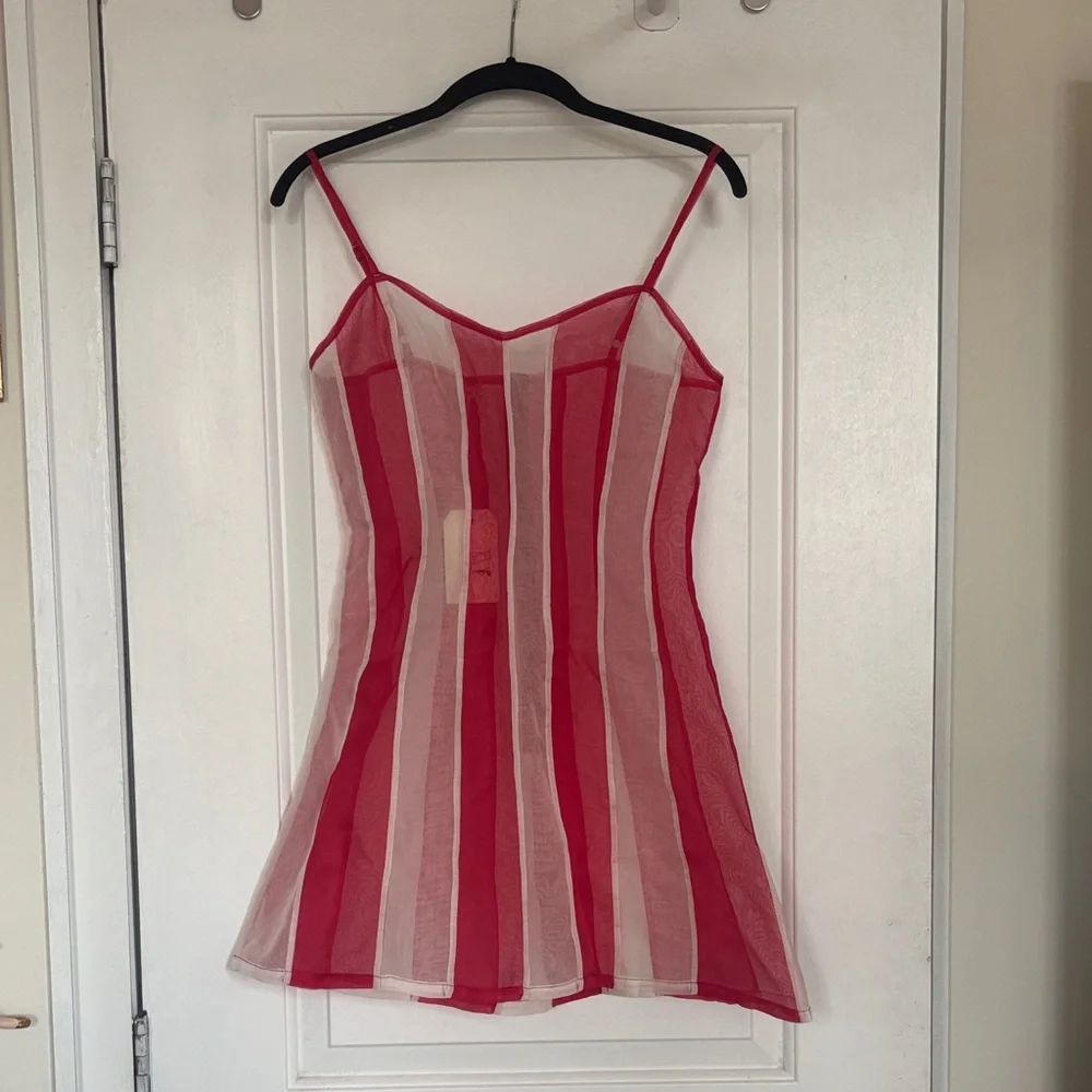 NWT Fashion Brand Company Red/White Stripe Mini - Picture 2 of 13